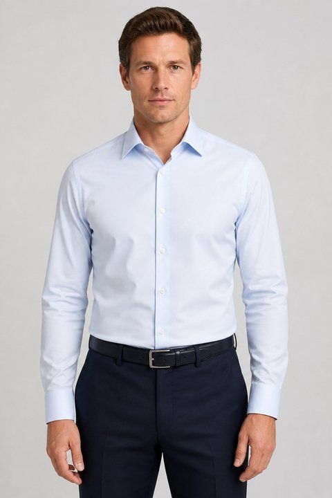 Чоловіча сорочка ETERNA Modern Fit блакитна &mdash; розмір 46 02-1100-X177-10 фото
