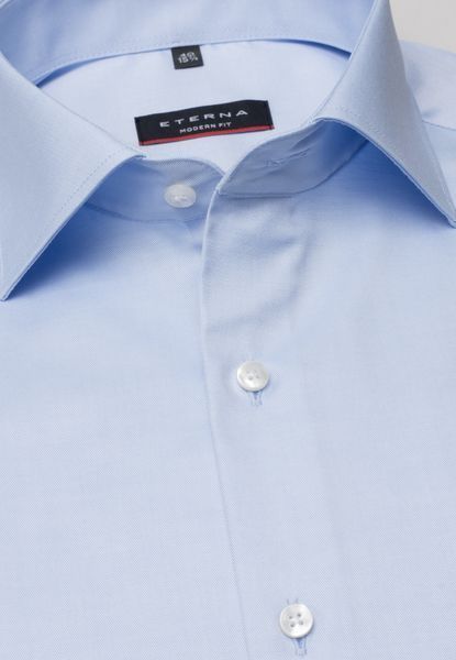 Сорочка ETERNA прямого крою (Modern Fit) блакитна зі стандартним рукавом &mdash; розмір 41 02-8817-X18K-10 фото