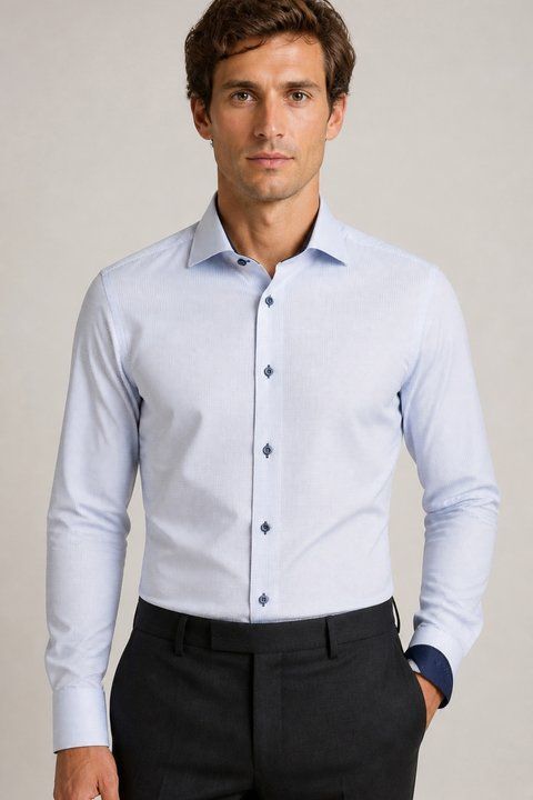 Біла сорочка ETERNA с рукавом 67 см slim fit &mdash; розмір 40 02-4671-F142-11 фото