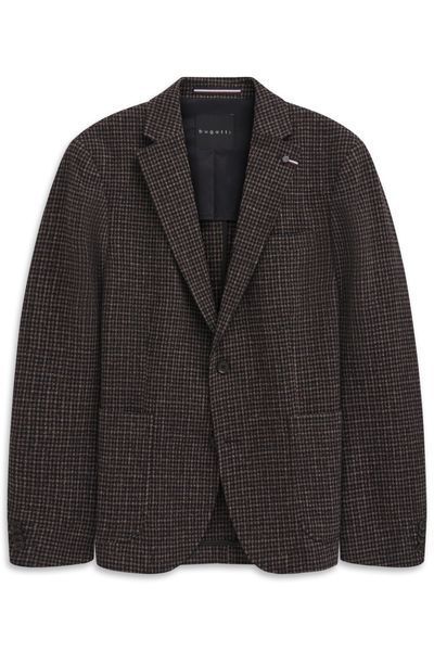 Мужской пиджак BUGATTI коричневый в клетку Casual Fit &mdash; размер 48 J-898100-89251-390 фото