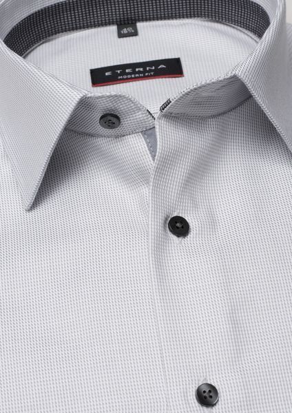 Рубашка ETERNA прямого кроя (Modern Fit) серая структура со стандартным рукавом &mdash; размер 42 02-3116-X94P-32 фото
