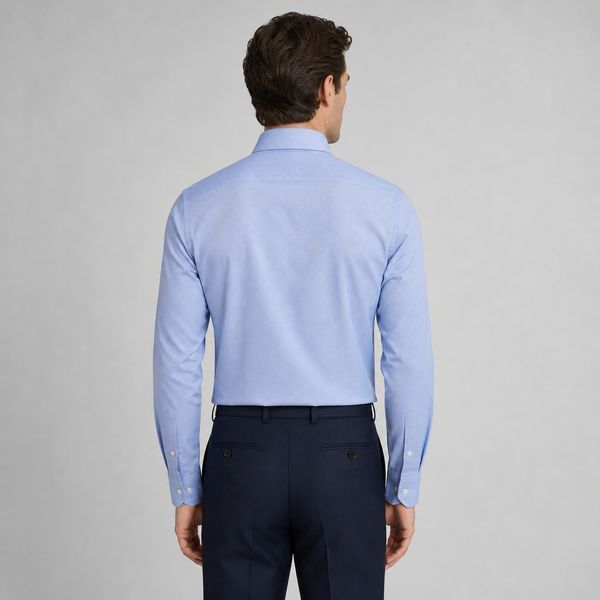 Однотонна блакитна slim fit сорочка ETERNA &mdash; розмір 39 02-3077-F18P-12 фото
