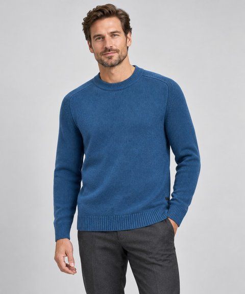Мужской свитер PIERRE CARDIN голубой &mdash; размер L 04-51100-5073-6101 фото
